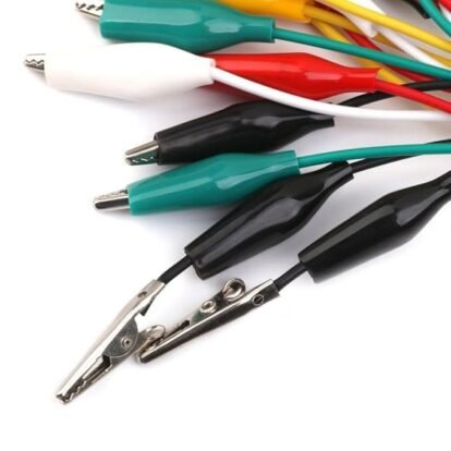 50cm Double Ended Crocodile Clips Cable Alligator Test Lead Wires for Electrical Testing DIY Electronics and Microbit Projects Pack of 10