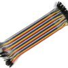 Rudr Mart 20cm Jumper Wire 40-Pin Female to Female Connector Set for Breadboard,