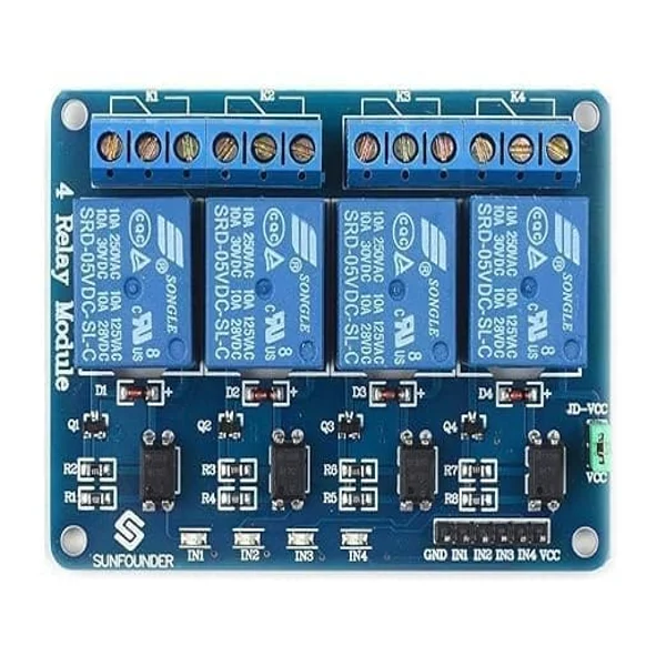 4 Channel 5V Relay Module Board