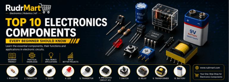 Top 10 essential electronics components for beginners layout