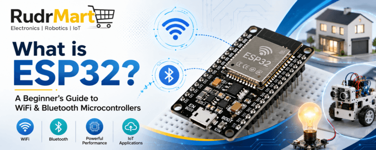ESP32 Microcontroller with WiFi and Bluetooth Connectivity