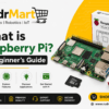 What is Raspberry Pi? A Beginner's Guide featuring Raspberry Pi board, accessories, and RudrMart branding