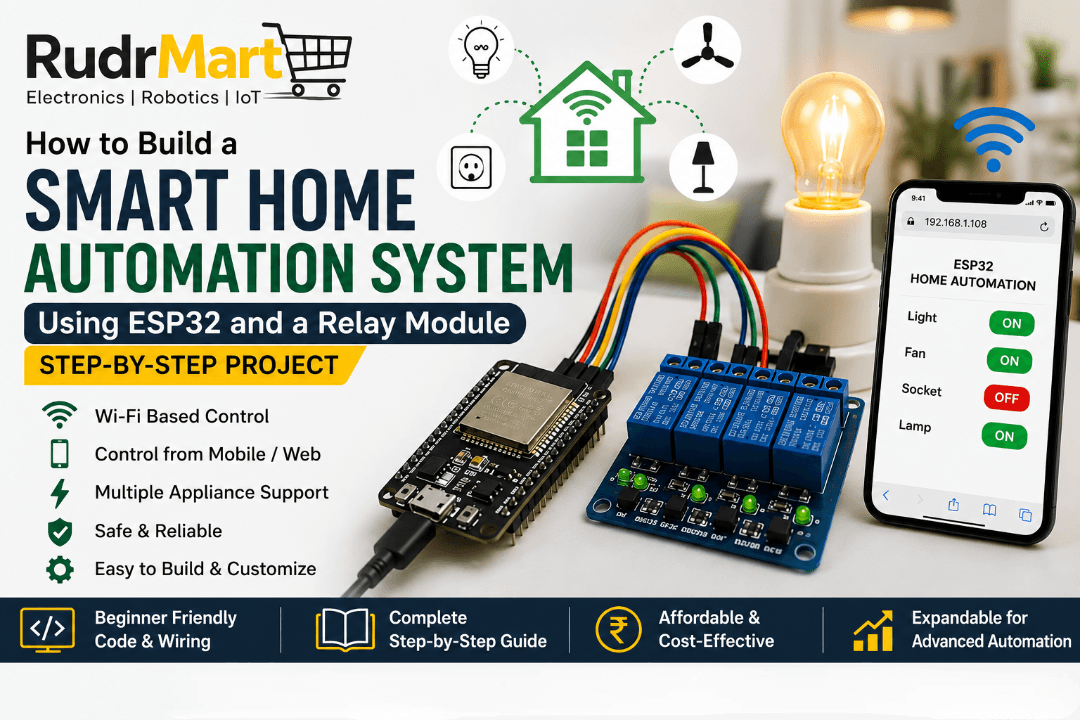 How to Build a Smart Home Automation System Using ESP32 and a Relay Module (Step-by-Step Project)