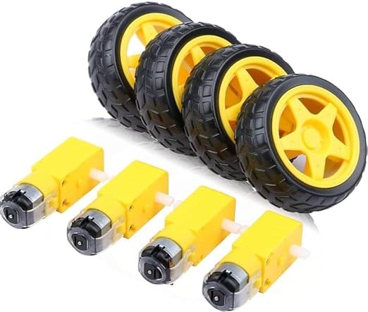 DC Gear Motor with Wheel for Robot Smart Car, Pack of 4 - Image 4