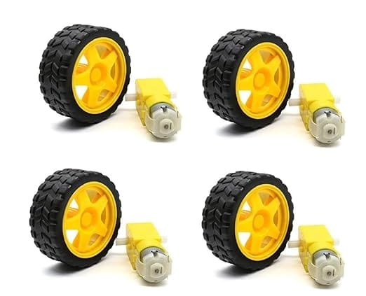 DC Gear Motor with Wheel for Robot Smart Car, Pack of 4 - Image 6