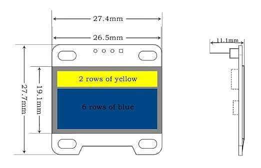 0.96 Inch OLED Display Module 128x64 Blue - Image 5