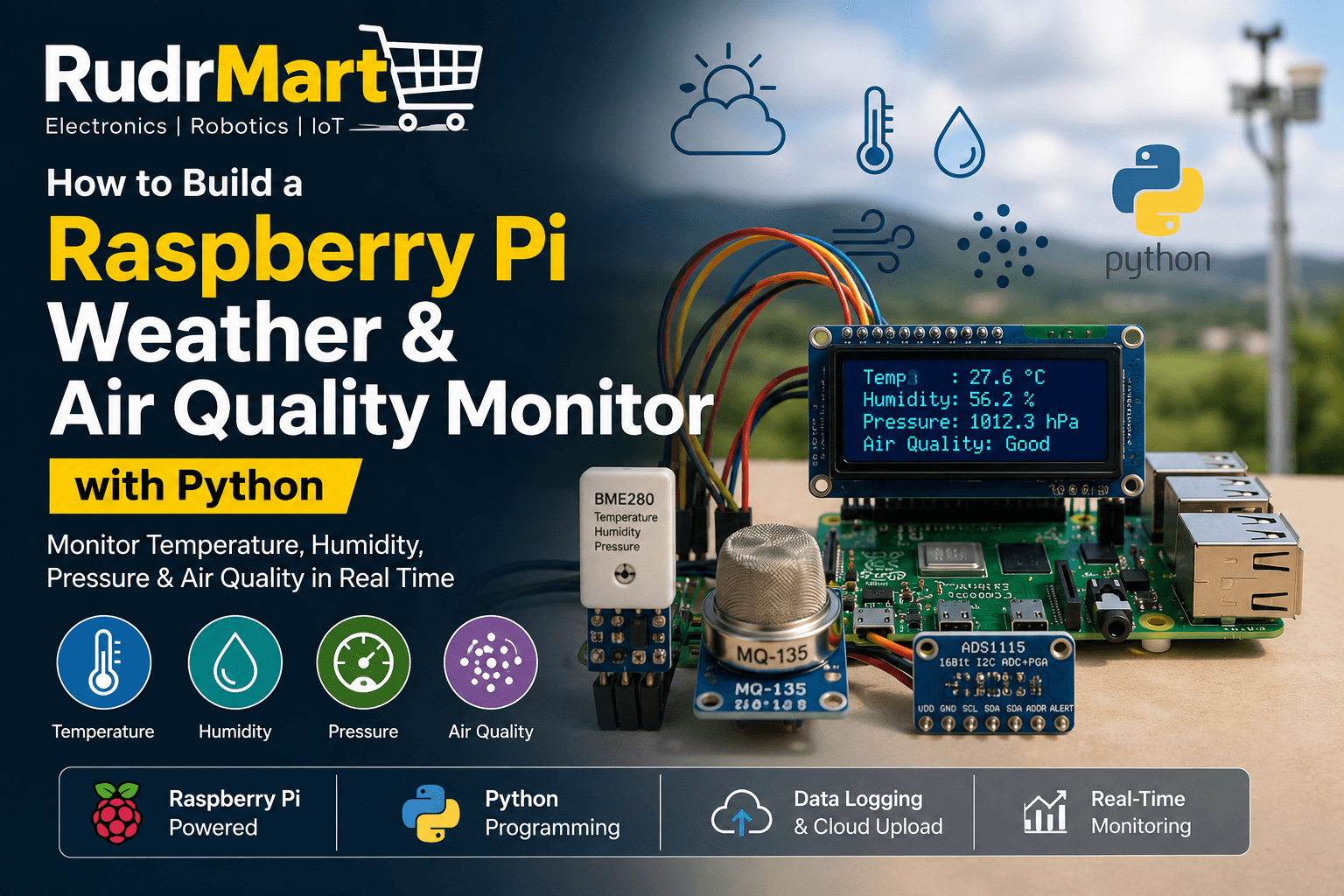 How to Build a Raspberry Pi Weather & Air Quality Monitor with Python