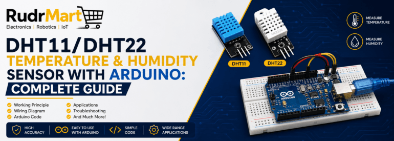 DHT11/DHT22 Temperature & Humidity Sensor with Arduino