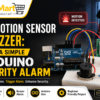 PIR motion sensor HC-SR501 connected to Arduino and buzzer for a security alarm project